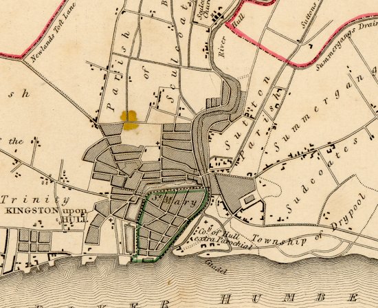 Map of Kingston upon Hull 1835